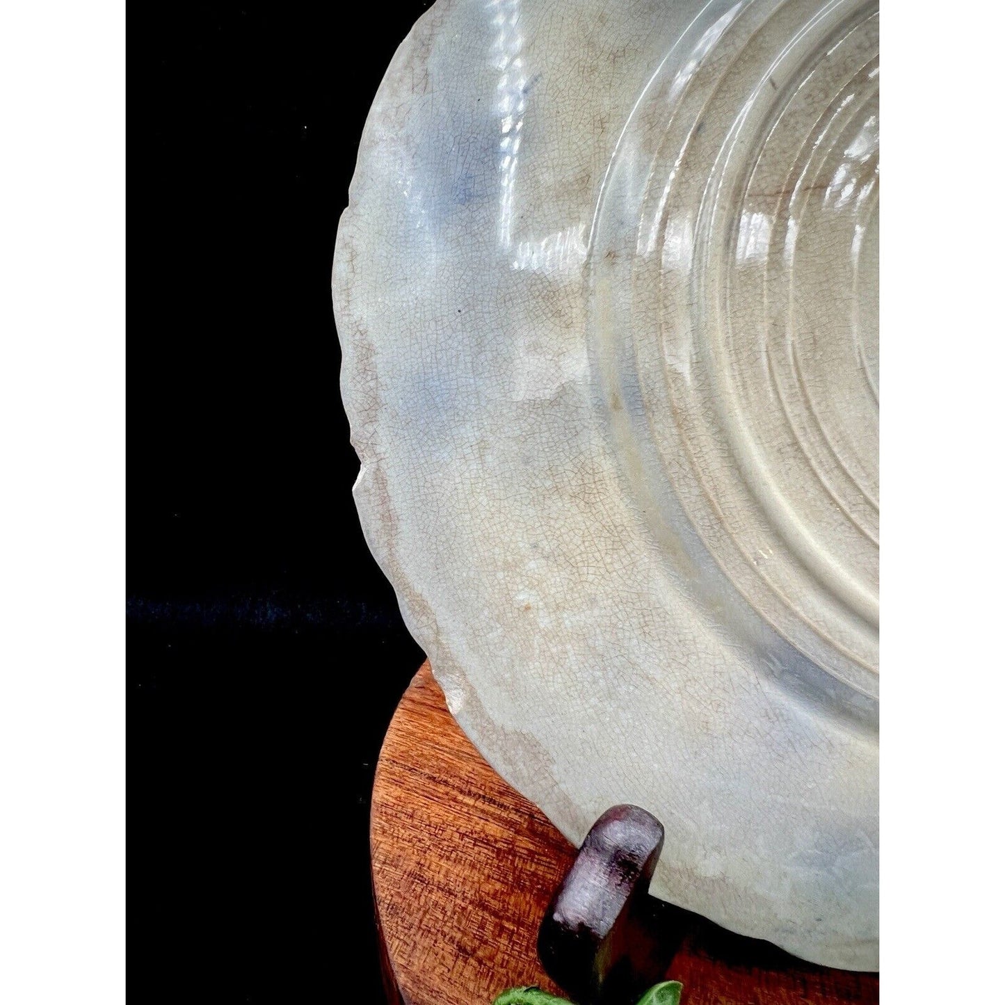 Senator Crown Semi-Porcelain Flow Blue Plate, Cliff England, 1878-1904