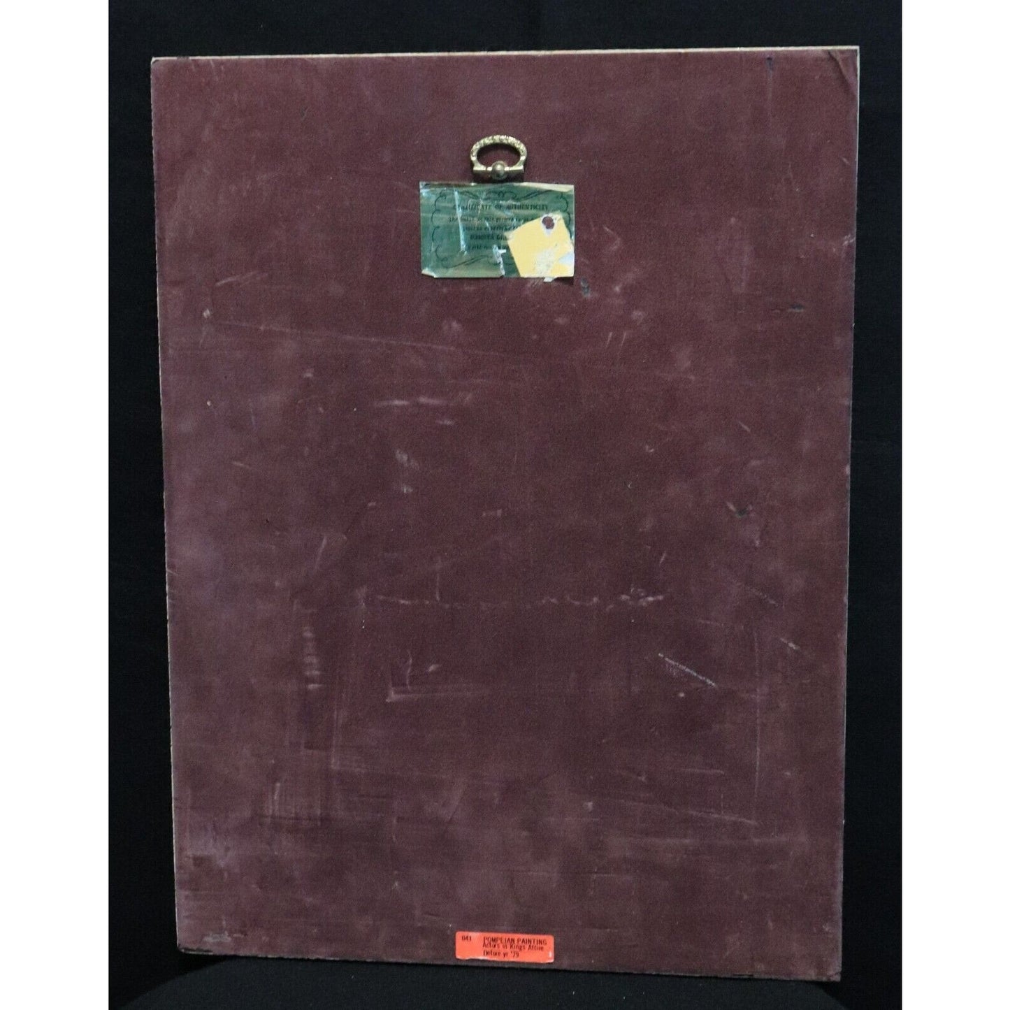 Vintage 16" x 12" Brigita del Forno #041 Pompeian Painting on Velvet