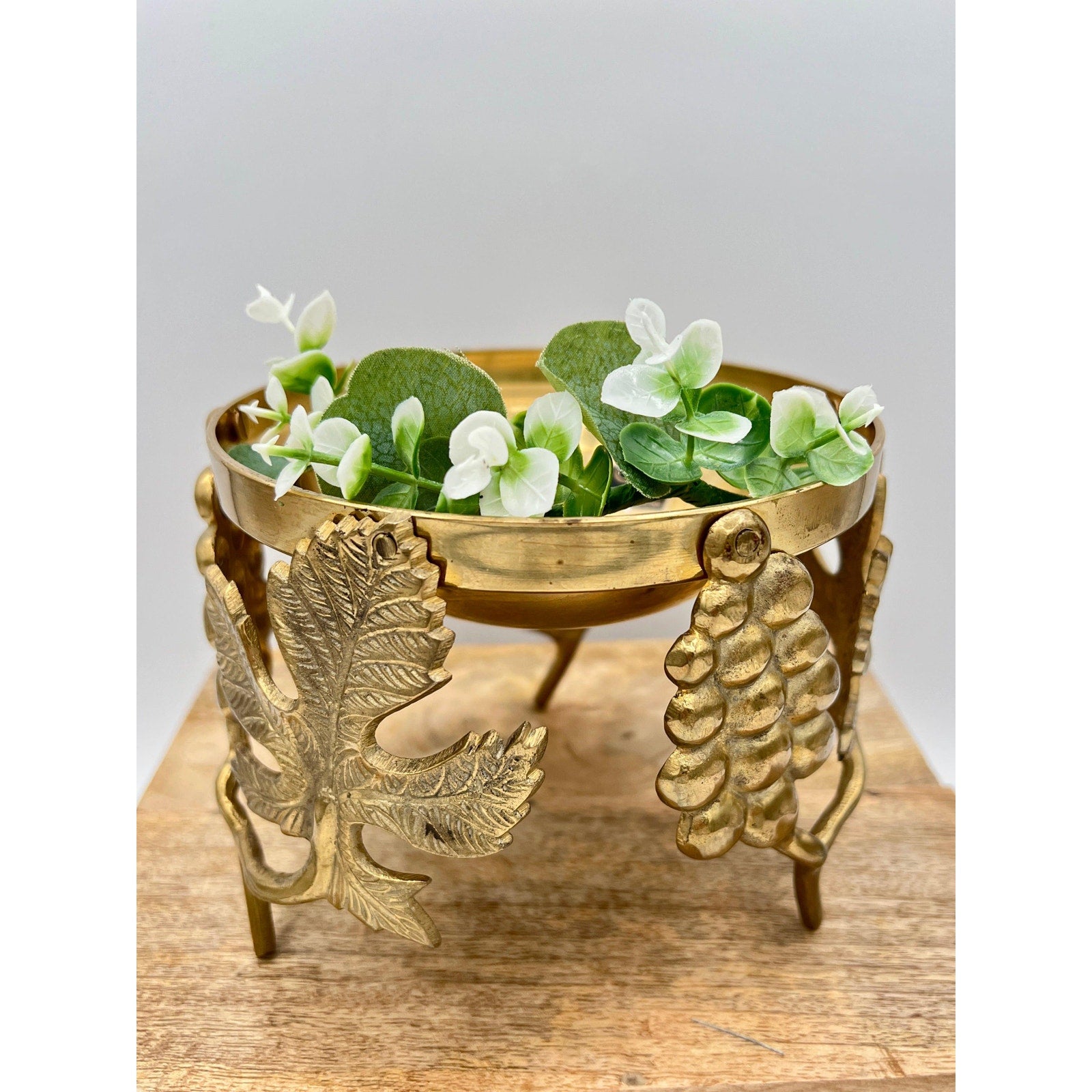 Vintage Brass Ambrosia Handmade Urli Bowl