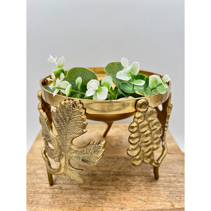 Vintage Brass Ambrosia Handmade Urli Bowl