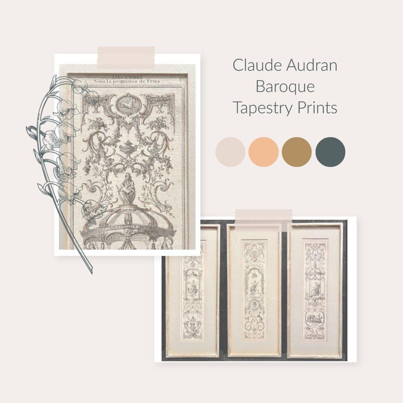 Les Doize Mois Grotesques by Claude Audran- Oct Nov Dec