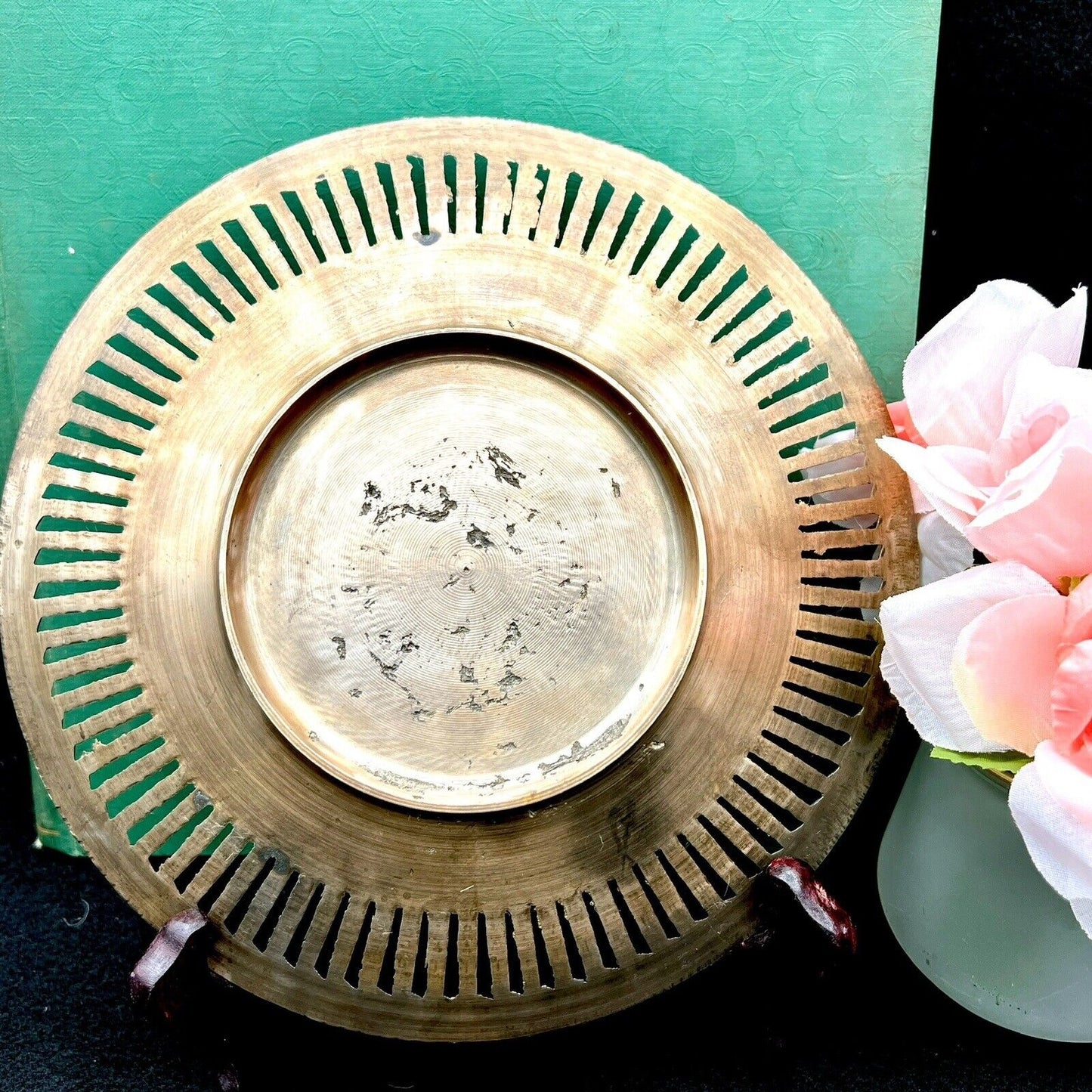 Italian Vintage Reticulated Brass Bowl