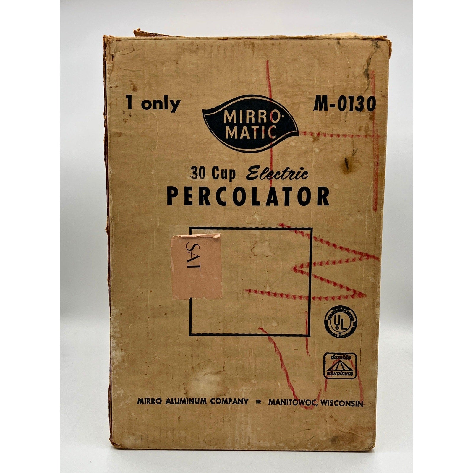 Vintage Mirro-Matic 30 Cup Electric Percolator M-0130, Missing Cord