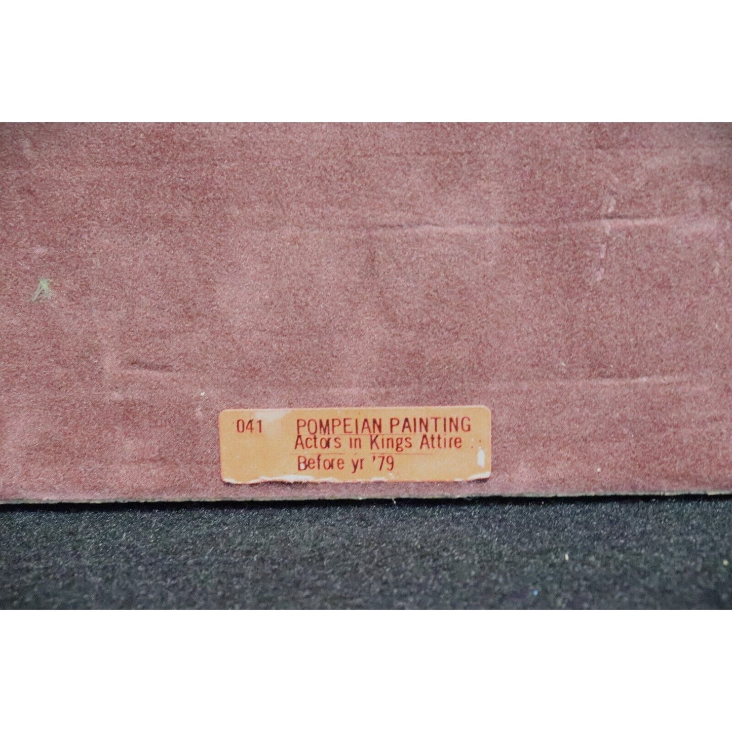 Vintage 16" x 12" Brigita del Forno #041 Pompeian Painting on Velvet