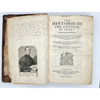The Historie of the Councel of Trent, 1620 First English Edition w/ Inscriptions
