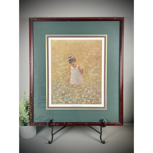 Betty Malone “Flowers for Mommy” 20” x 23” Framed Lithograph