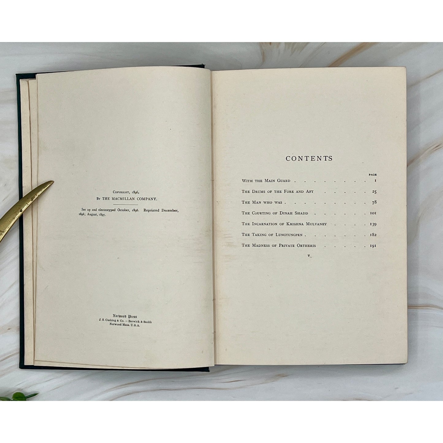 Antique "Soldier Stories" by Rudyard Kipling (1897)