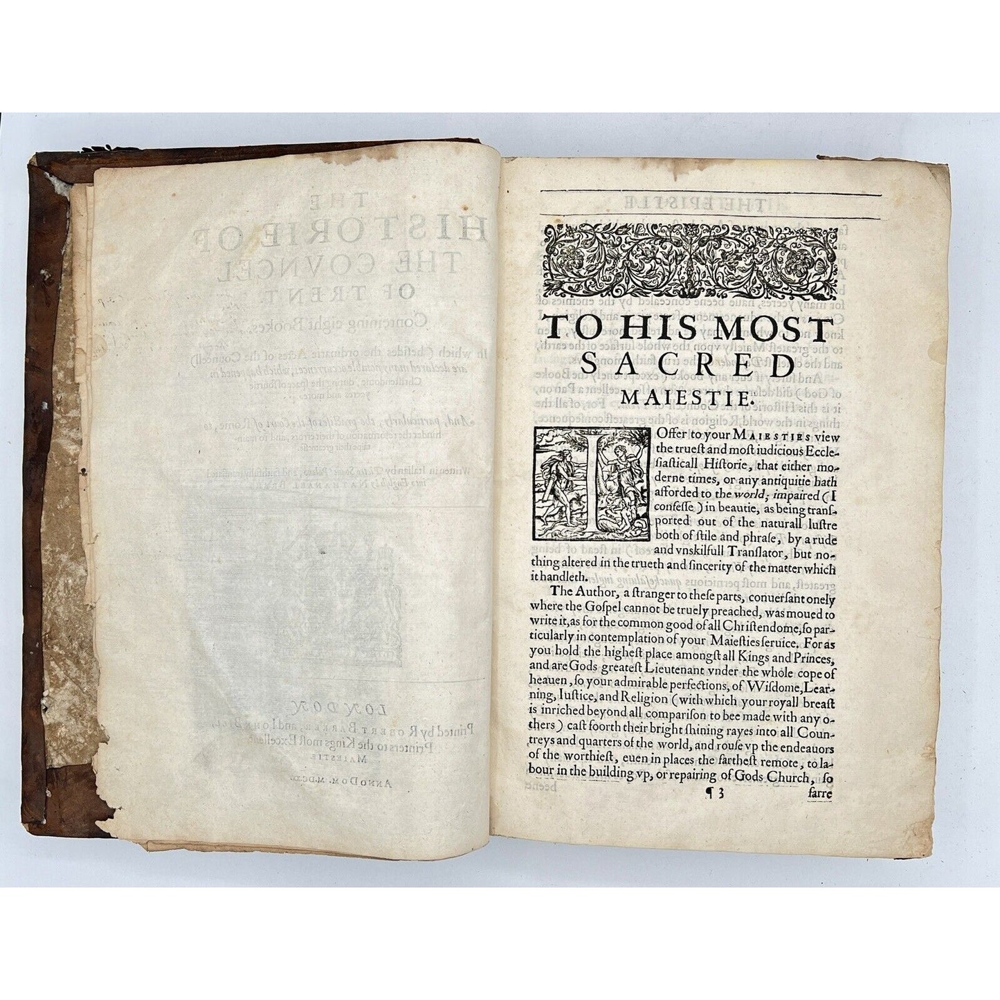 The Historie of the Councel of Trent, 1620 First English Edition w/ Inscriptions