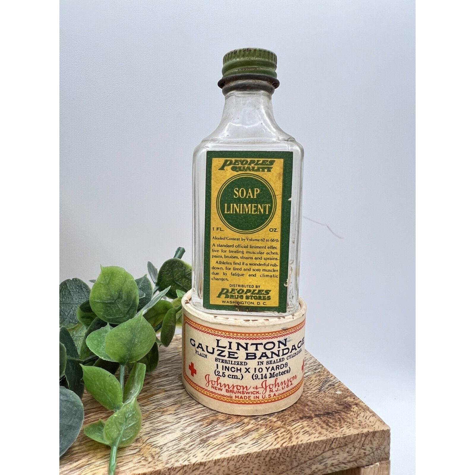 Various Antique First Aid Supplies, Johnson & Johnson, ER Squibb & Sons, etc