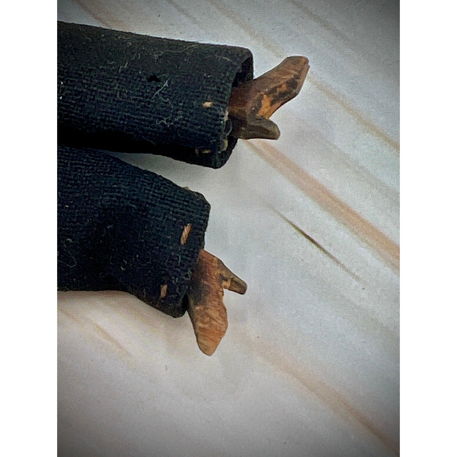 Antique Vintage Doll in Black Suit with Hat - Early 20th Century Collectible