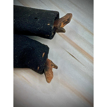 Antique Vintage Doll in Black Suit with Hat - Early 20th Century Collectible