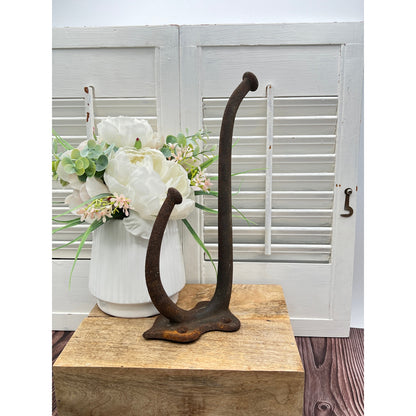 Large Antique Rustic Iron Tackle Hook Hanger
