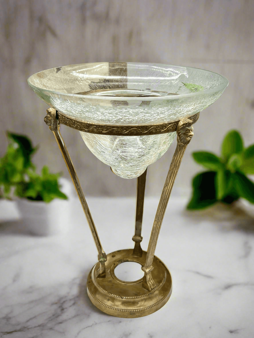 Vintage Brass Conical Vase with Lion Detail - That’s My JAmm