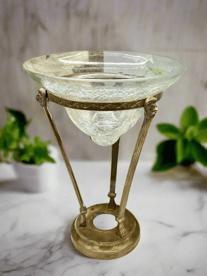 Vintage Brass Conical Vase with Lion Detail - That’s My JAmm