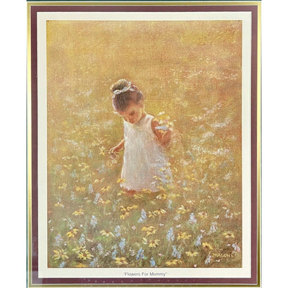 Betty Malone “Flowers for Mommy” 20” x 23” Framed Lithograph