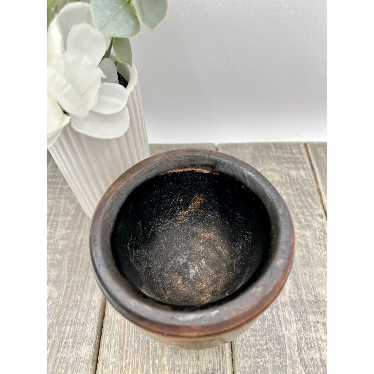 Antique Wooden Mortar and Pestle