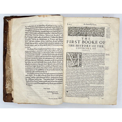 The Historie of the Councel of Trent, 1620 First English Edition w/ Inscriptions