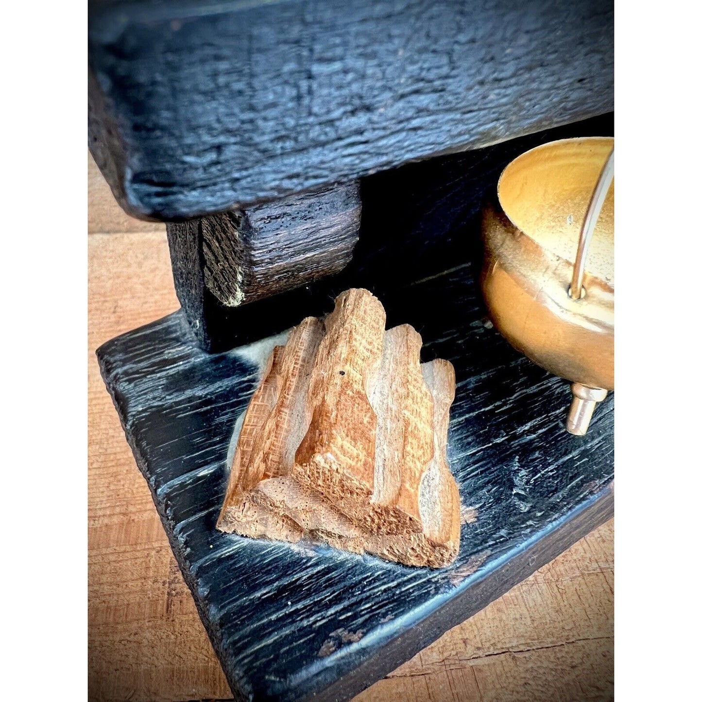 Colonial Dollhouse Miniature Vintage Fireplace Diorama