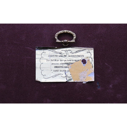 Vintage 16" x 12" Brigita del Forno #041 Pompeian Painting on Velvet