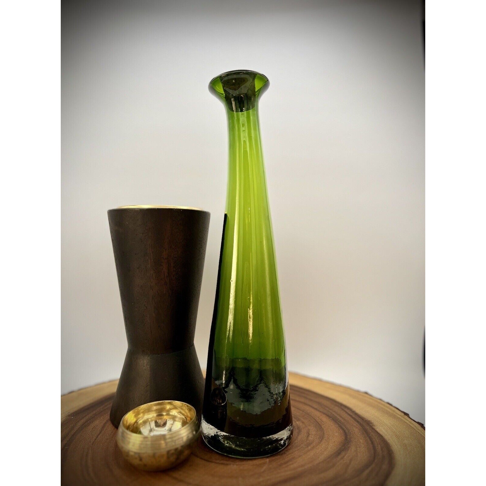 Blenko Emerald Green 12” Bud Vase or Oil Cruet