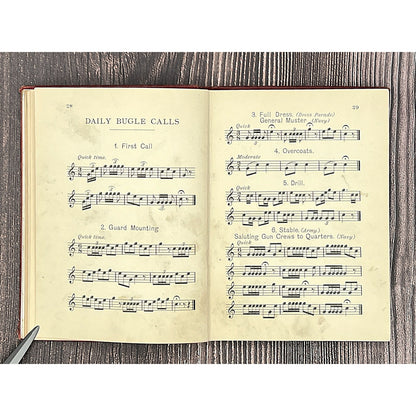 Antique Military Books: "Armament and History" & "Complete Instructive Manual for the Bugle, Trumpet, and Drum"