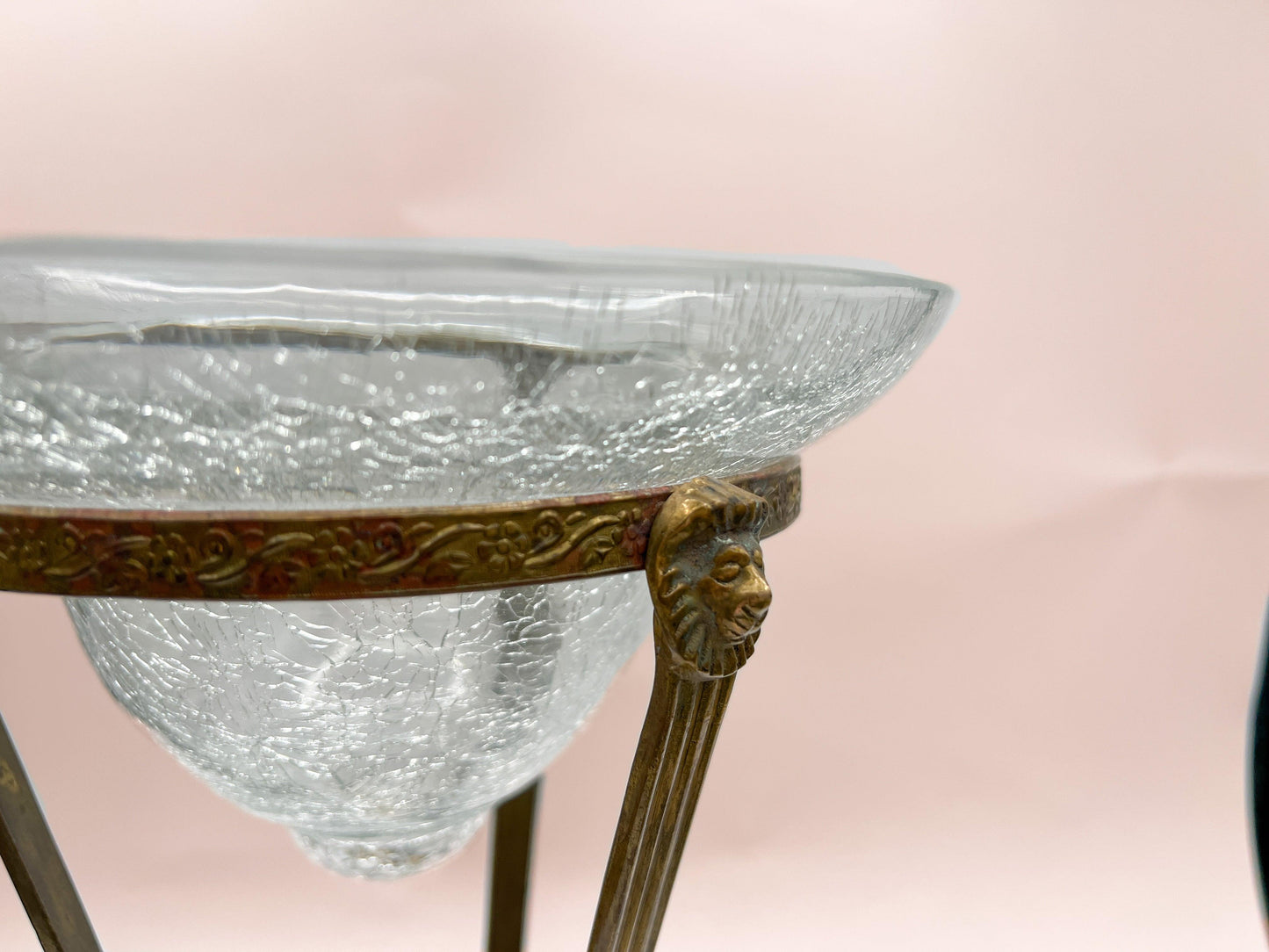 Vintage Brass Conical Vase with Lion Detail - That’s My JAmm