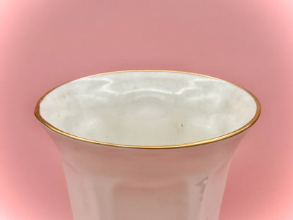 Vintage Pickard China Sweet Pea Floral Vase, 10-Inch, Made in USA, Gold Trim - Note Flaw