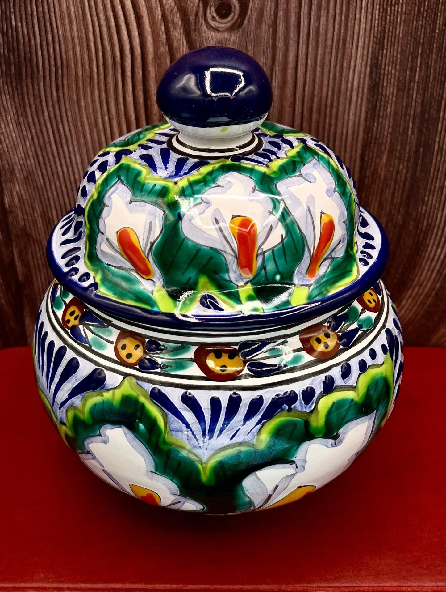 Casa la Paz Talavera Majolica Hand Painted Tibor Jar from Puebla Mexico - That’s My JAmm