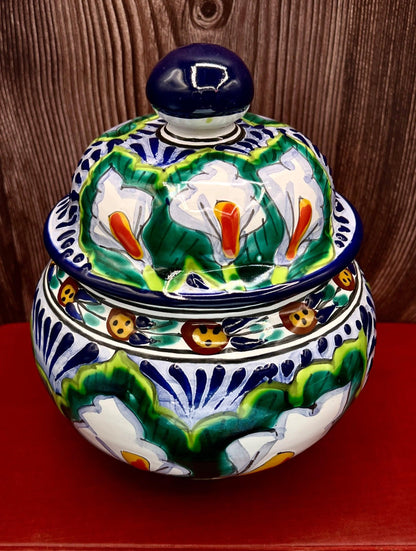 Casa la Paz Talavera Majolica Hand Painted Tibor Jar from Puebla Mexico - That’s My JAmm