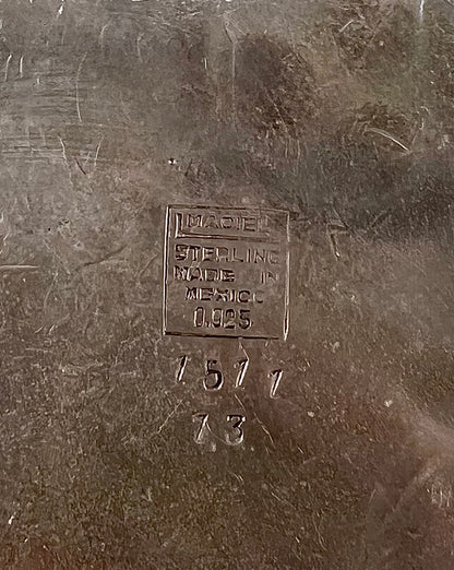 Vintage Maciel Sterling Silver Floral Serving Bowl - Mexican Handcrafted 0.925 Purity