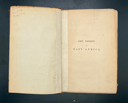 First Footsteps in East Africa, Richard F Burton, 1856 1st Edition