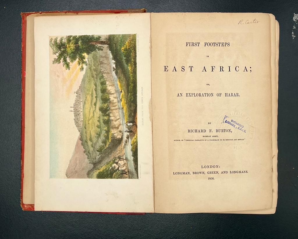 First Footsteps in East Africa, Richard F Burton, 1856 1st Edition