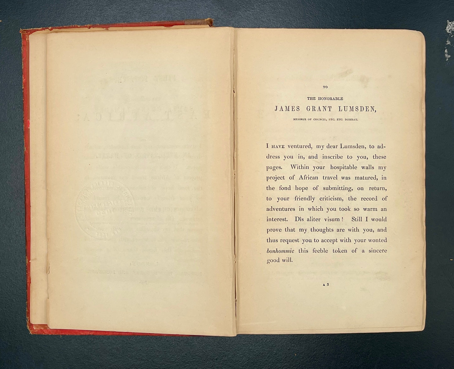 First Footsteps in East Africa, Richard F Burton, 1856 1st Edition
