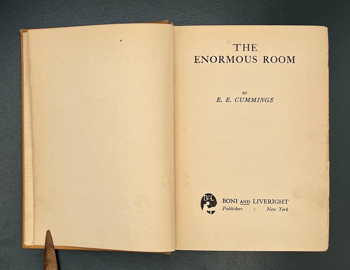 The Enormous Room, E.E. Cummings, 1922 1st Edition, 1st Printing - That’s My JAmm