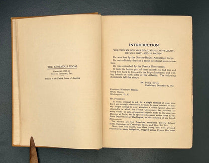 The Enormous Room, E.E. Cummings, 1922 1st Edition, 1st Printing - That’s My JAmm