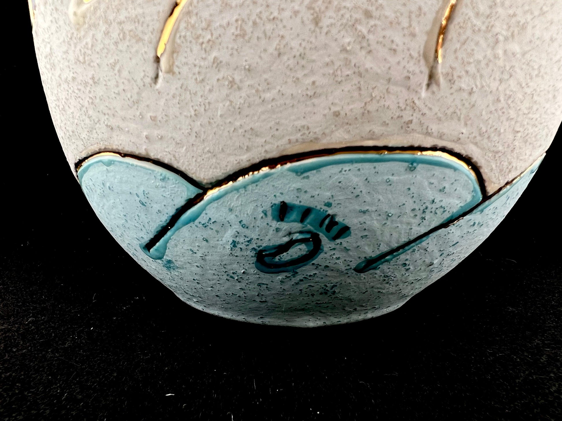 Hand Thrown Southwestern Style Art Pottery 10" Lantern w/ Cutouts & Gold Trim - That’s My JAmm