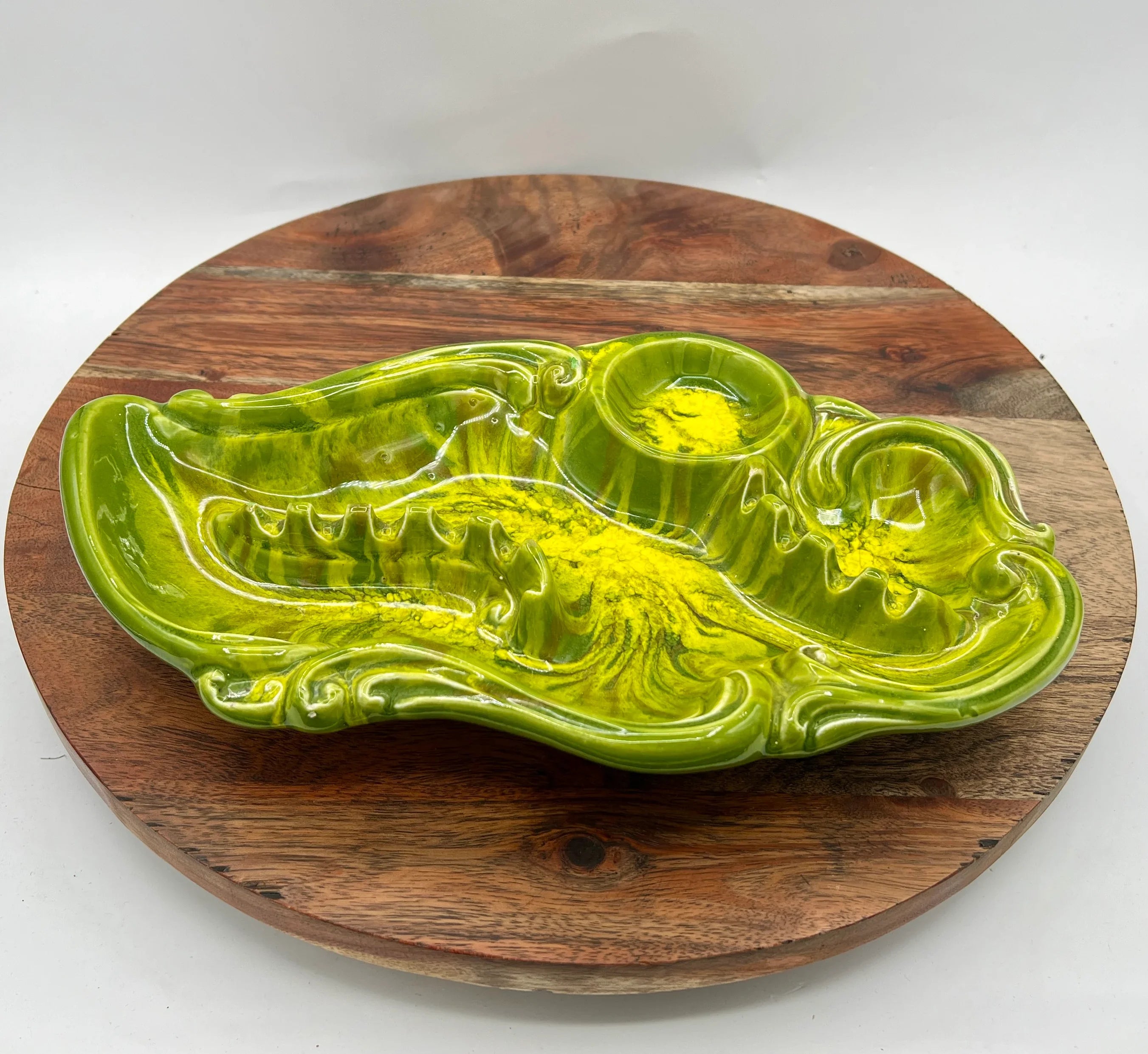 Mid Century Ashtray California Art Pottery Signed Cess Orig 984 USA