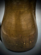 Authentic Antique 19th C. Hand-Hammered Solid Brass Arabian Dallah w/ Maker's Mark