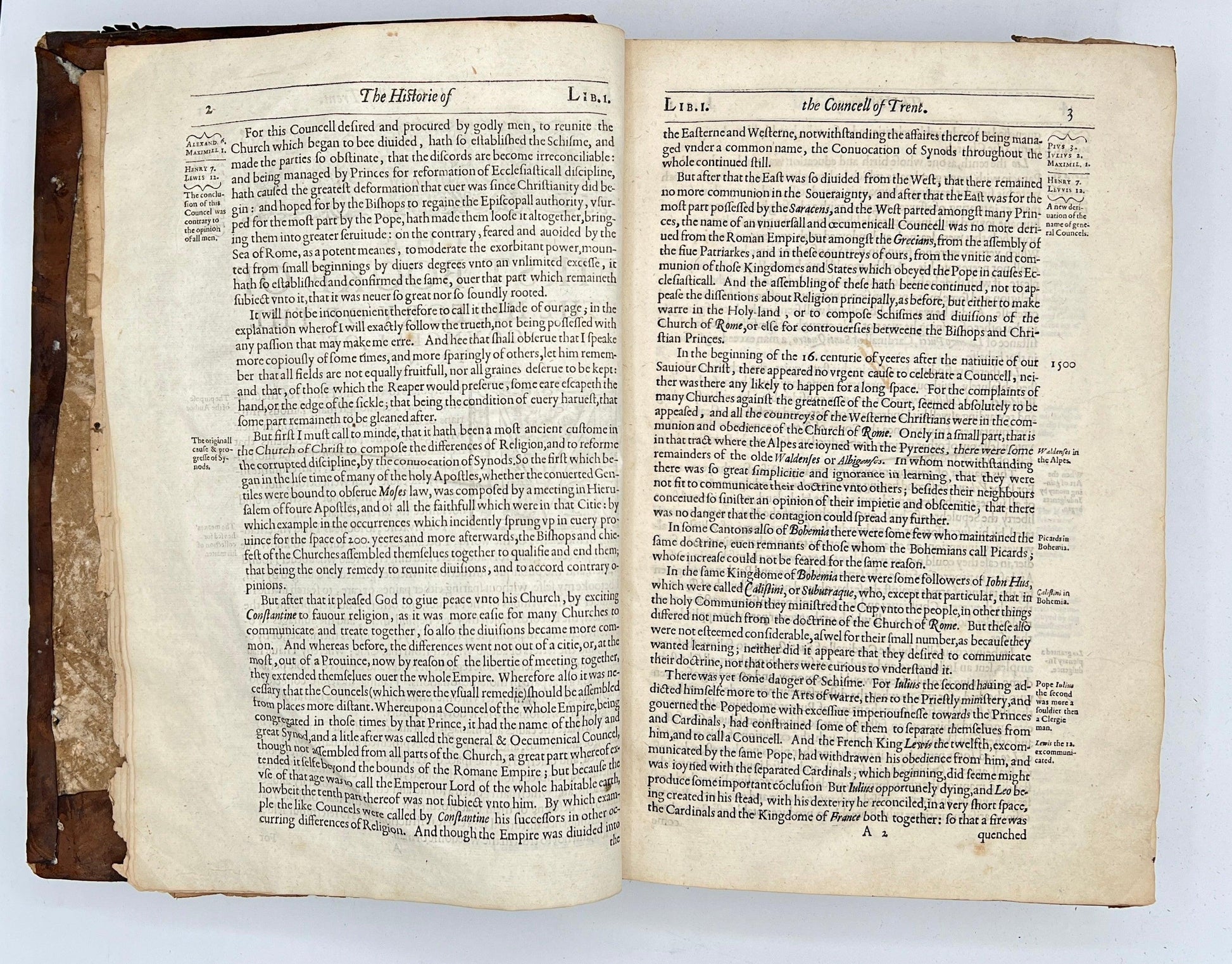 The Historie of the Councel of Trent, 1620 First English Edition w/ Inscriptions - That’s My JAmm