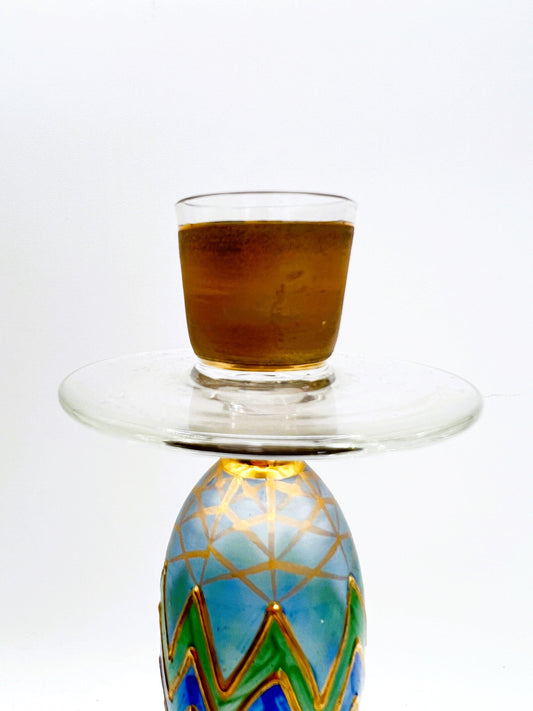 Nagel Hand Painted Glass Candlestick - Vintage German Craftsmanship - That’s My JAmm