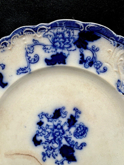 Senator Crown Semi-Porcelain Flow Blue Plate, Cliff England, 1878-1904 - That’s My JAmm