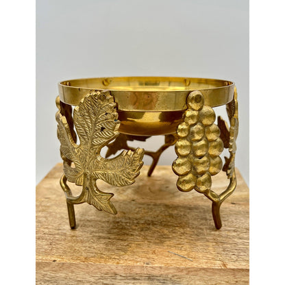 Vintage Brass Ambrosia Handmade Urli Bowl