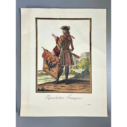Vintage Military Uniform Prints Set of 3 Kaiserlicher Herald Artillerie