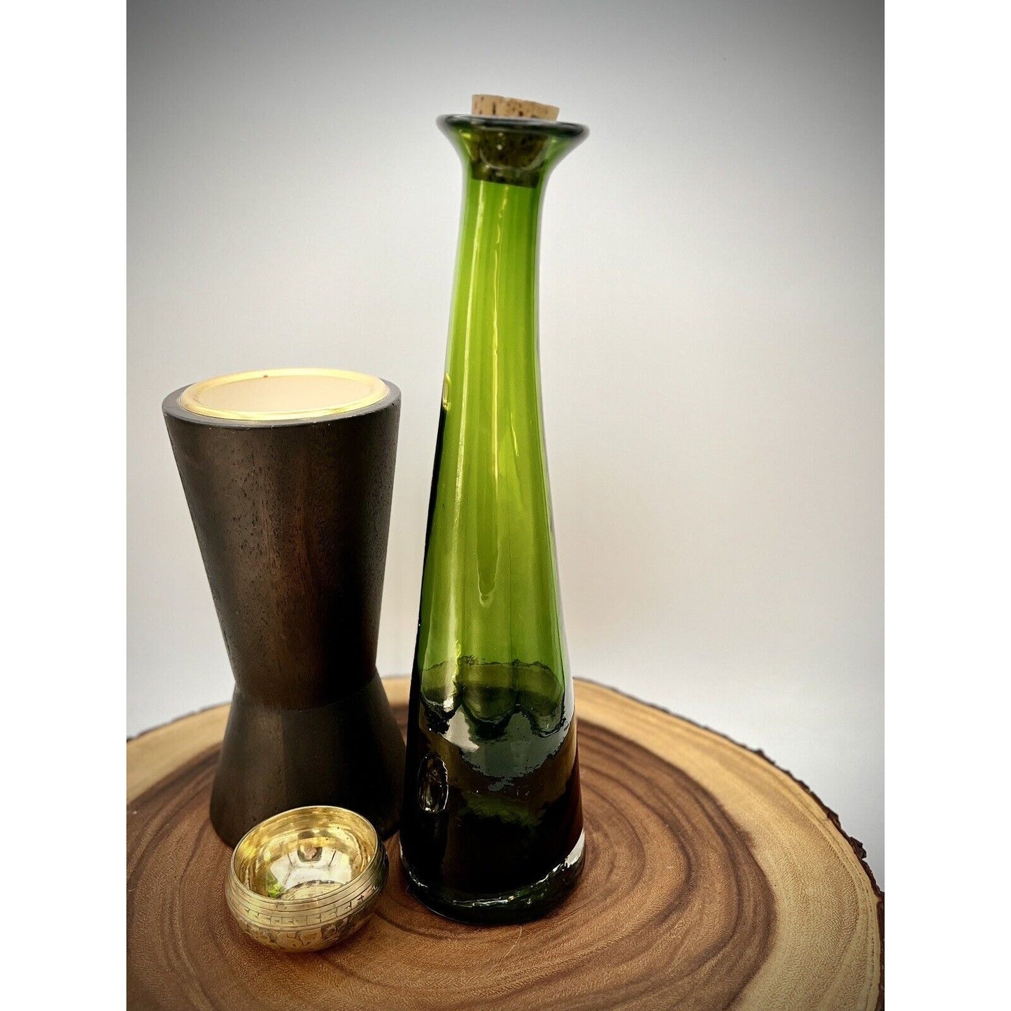 Blenko Emerald Green 12” Bud Vase or Oil Cruet