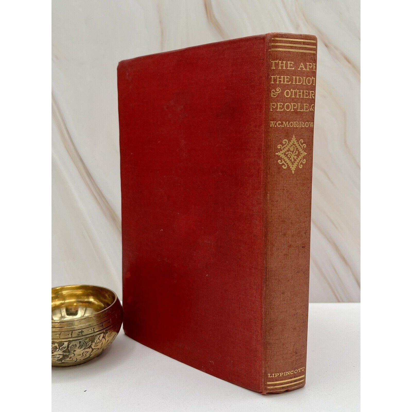 1897 first edition, 1st printing: The Ape, The Idiot & Other People by W. C. Morrow, red cloth binding