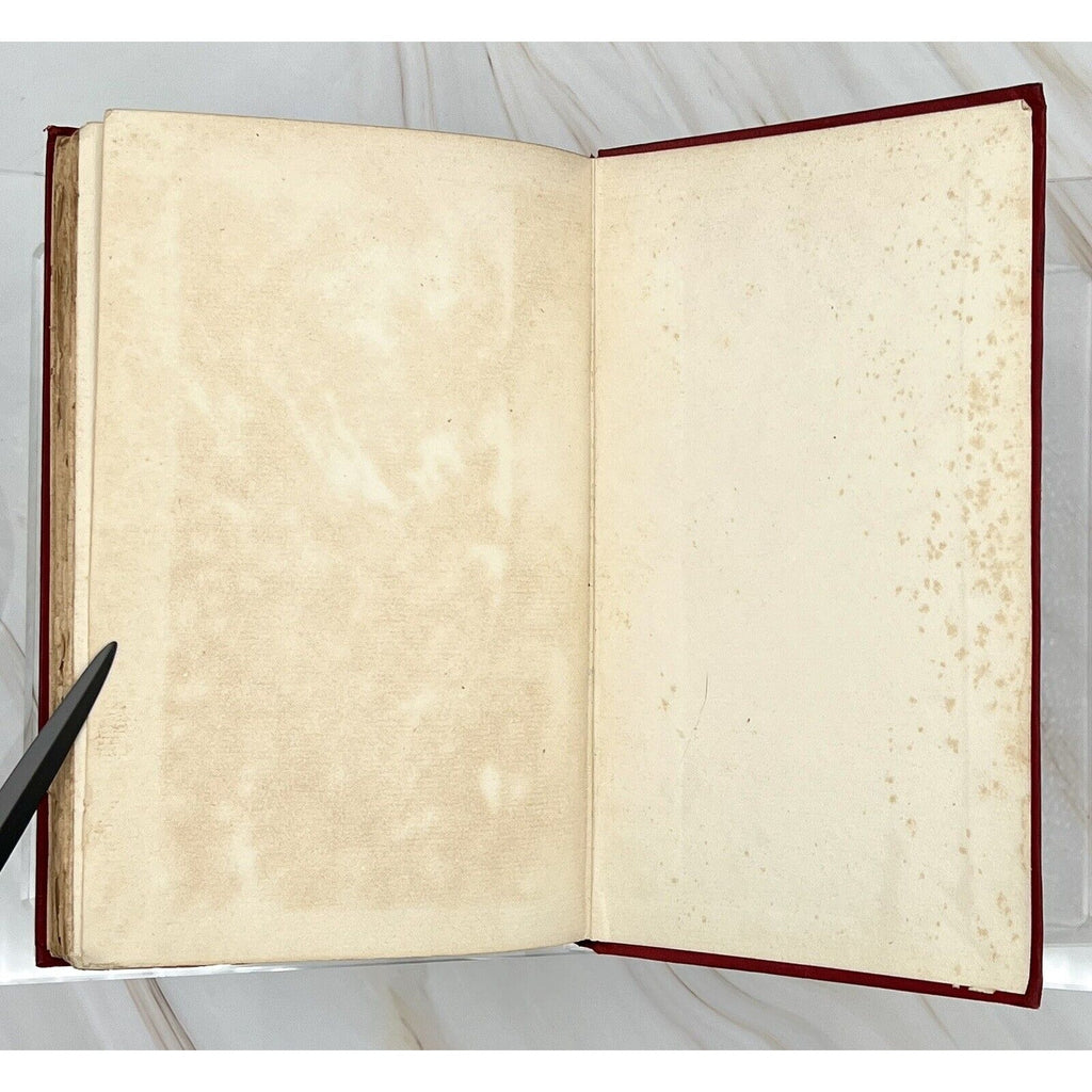 Open 1897 first edition of The Ape, The Idiot & Other People by W. C. Morrow; foxed blank pages.