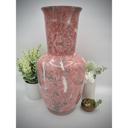 Italian Pink, Gray, and White Large Vase