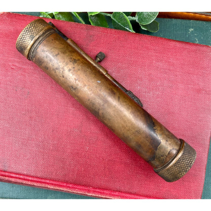 Vintage Solid Bronze Pocket Telescope Scope & Sight Level - Antique Brass Optic