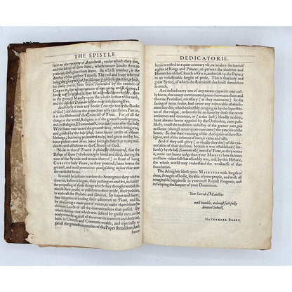 The Historie of the Councel of Trent, 1620 First English Edition w/ Inscriptions