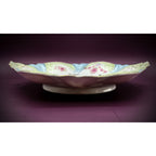 Carl Tielsch German Porcelain 12.5” Platter with Hand-Painted Floral Design and Scalloped Edge